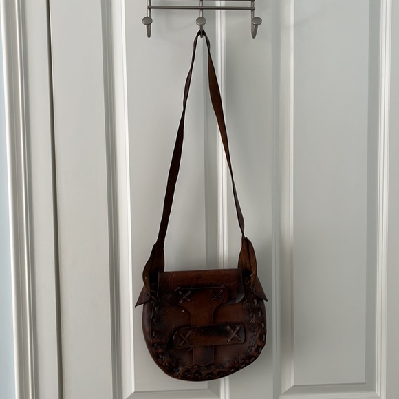 Vintage leather satchel - Picture 3 of 4